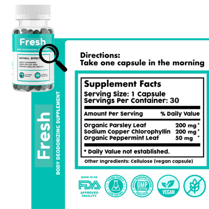 Natural Internal Deodorant Capsules - Deos